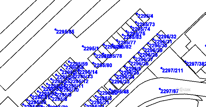 Parcela st. 2295/78 v KÚ Slatina, Katastrální mapa