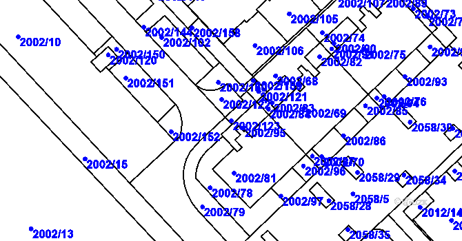 Parcela st. 2002/123 v KÚ Slatina, Katastrální mapa