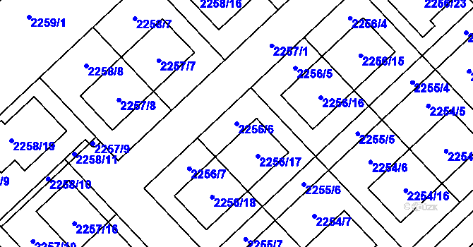 Parcela st. 2256/6 v KÚ Slatina, Katastrální mapa