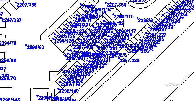 Parcela st. 2297/225 v KÚ Slatina, Katastrální mapa