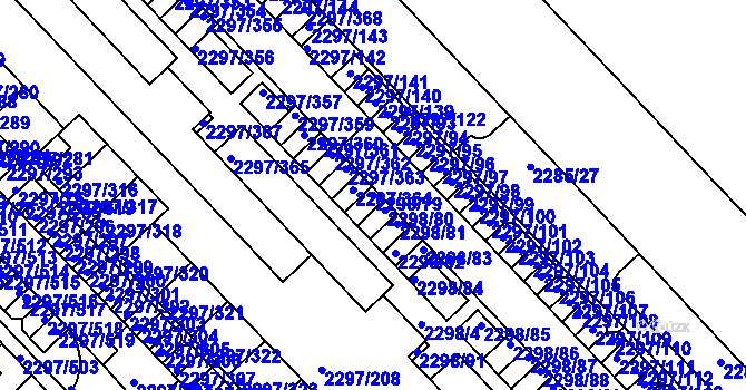 Parcela st. 2298/79 v KÚ Slatina, Katastrální mapa