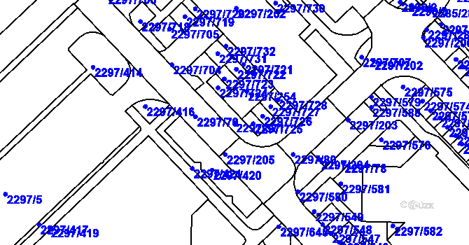 Parcela st. 2297/371 v KÚ Slatina, Katastrální mapa