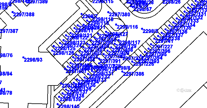 Parcela st. 2297/392 v KÚ Slatina, Katastrální mapa