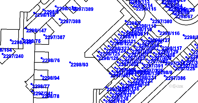 Parcela st. 2298/125 v KÚ Slatina, Katastrální mapa