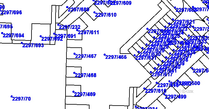 Parcela st. 2297/466 v KÚ Slatina, Katastrální mapa