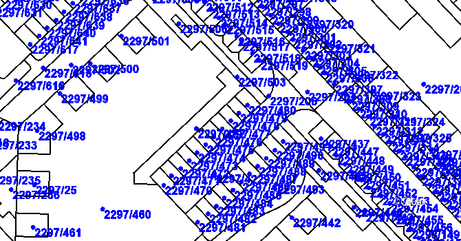 Parcela st. 2297/478 v KÚ Slatina, Katastrální mapa