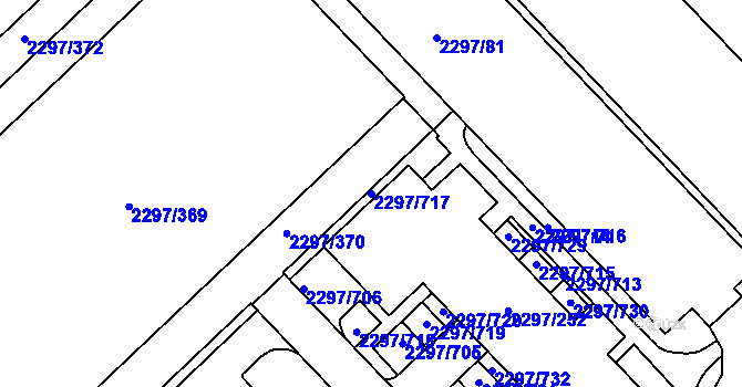 Parcela st. 2297/717 v KÚ Slatina, Katastrální mapa