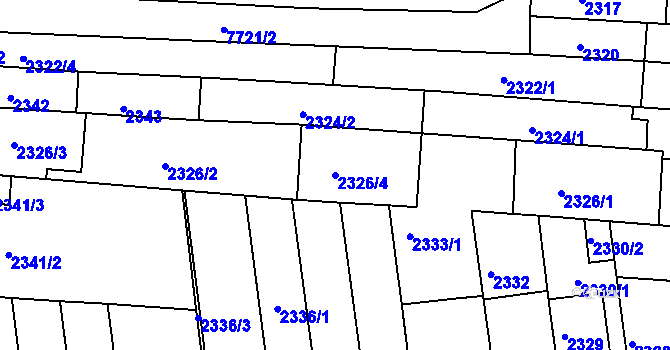 Parcela st. 2326/4 v KÚ Líšeň, Katastrální mapa