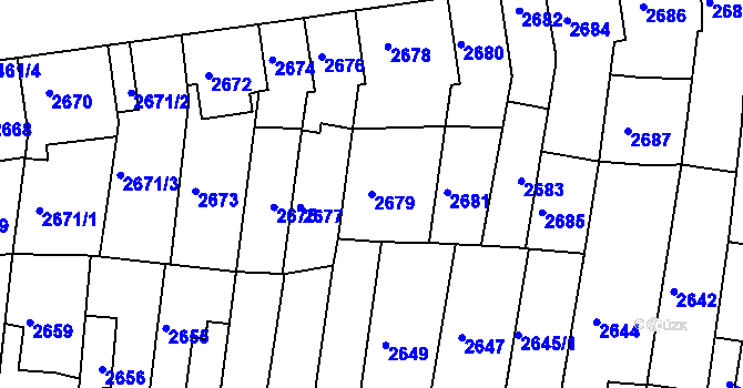 Parcela st. 2679 v KÚ Líšeň, Katastrální mapa