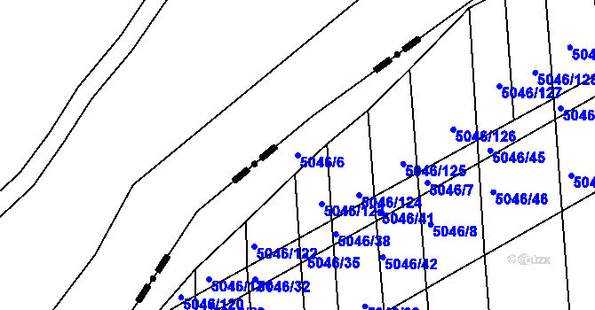 Parcela st. 5046/6 v KÚ Líšeň, Katastrální mapa
