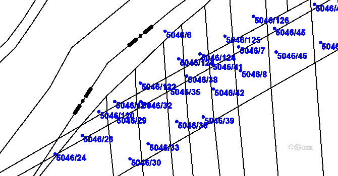 Parcela st. 5046/35 v KÚ Líšeň, Katastrální mapa