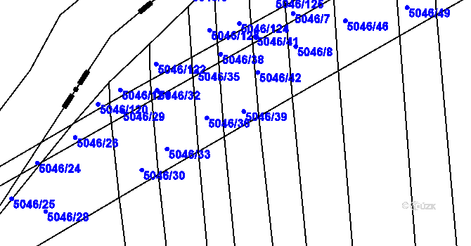 Parcela st. 5046/40 v KÚ Líšeň, Katastrální mapa