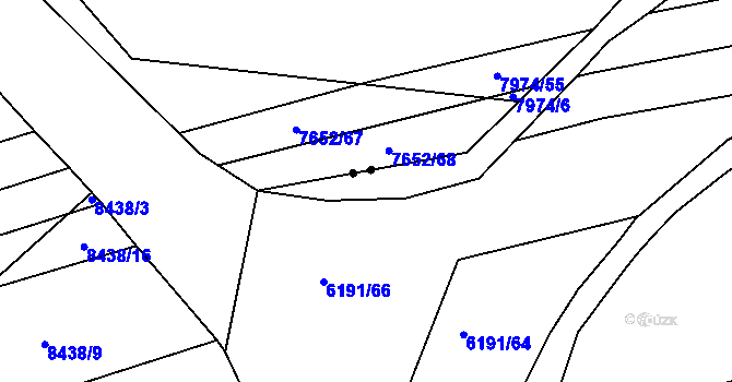 Parcela st. 6191/62 v KÚ Líšeň, Katastrální mapa