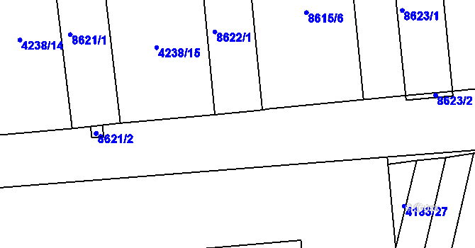 Parcela st. 8622/2 v KÚ Líšeň, Katastrální mapa