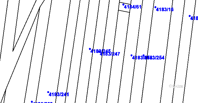 Parcela st. 4183/247 v KÚ Líšeň, Katastrální mapa