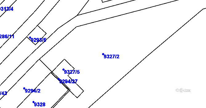 Parcela st. 9327/2 v KÚ Líšeň, Katastrální mapa