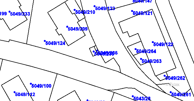 Parcela st. 5049/236 v KÚ Líšeň, Katastrální mapa