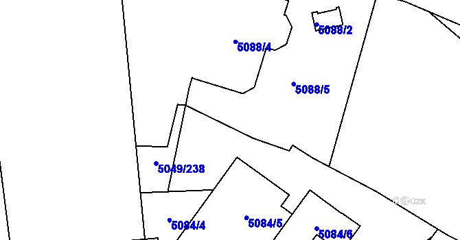 Parcela st. 5084/3 v KÚ Líšeň, Katastrální mapa