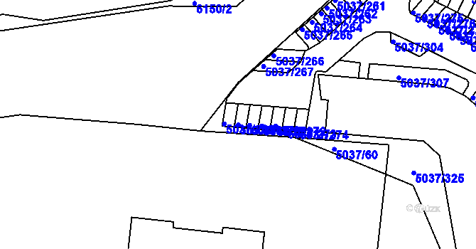 Parcela st. 5037/269 v KÚ Líšeň, Katastrální mapa
