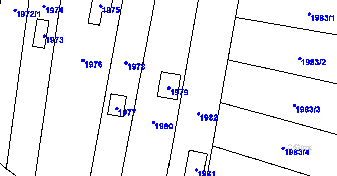 Parcela st. 1979 v KÚ Maloměřice, Katastrální mapa