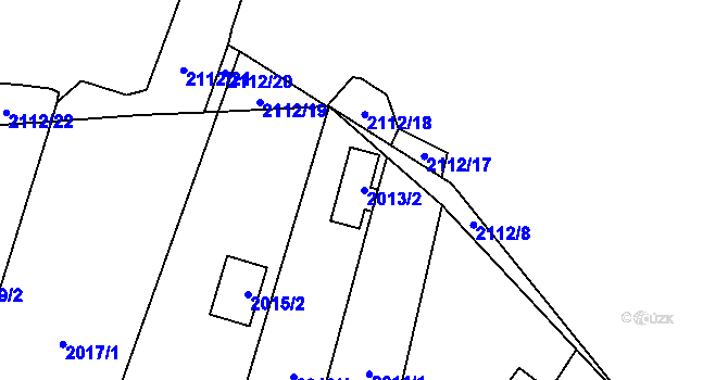 Parcela st. 2013/2 v KÚ Maloměřice, Katastrální mapa