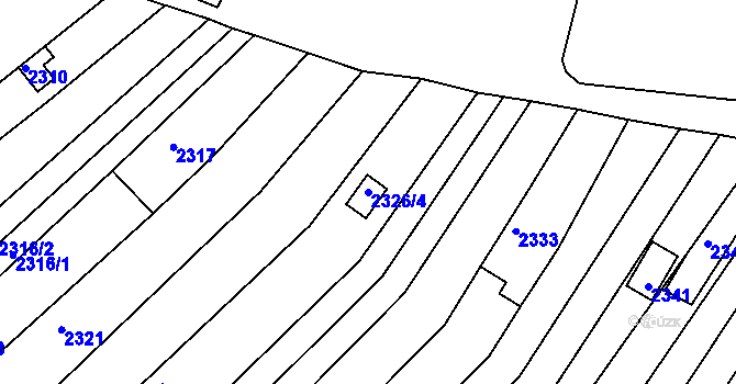Parcela st. 2326/4 v KÚ Maloměřice, Katastrální mapa