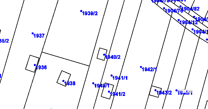 Parcela st. 1940/2 v KÚ Maloměřice, Katastrální mapa