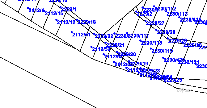Parcela st. 2112/53 v KÚ Maloměřice, Katastrální mapa