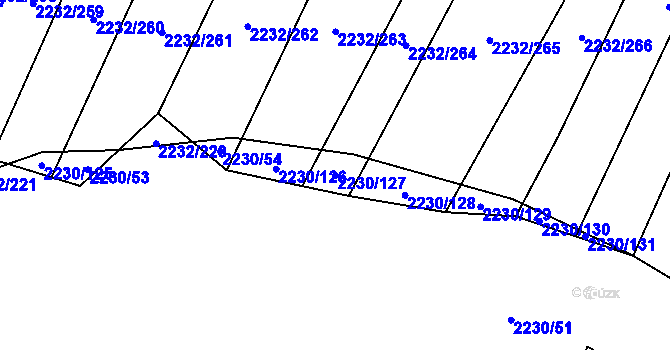 Parcela st. 2230/127 v KÚ Maloměřice, Katastrální mapa