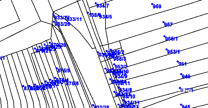 Parcela st. 138/7 v KÚ Obřany, Katastrální mapa