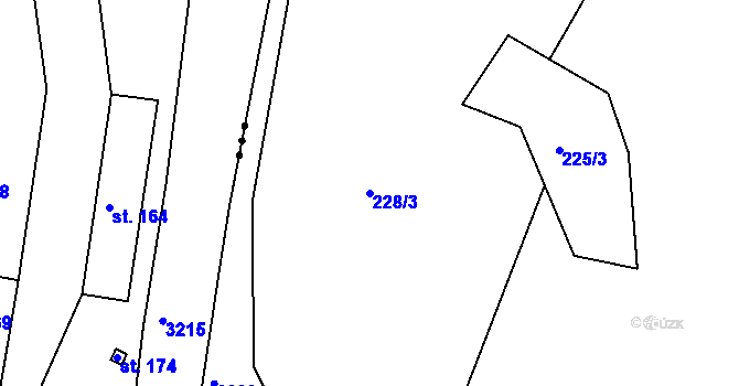 Parcela st. 228/3 v KÚ Svinná u Brocné, Katastrální mapa