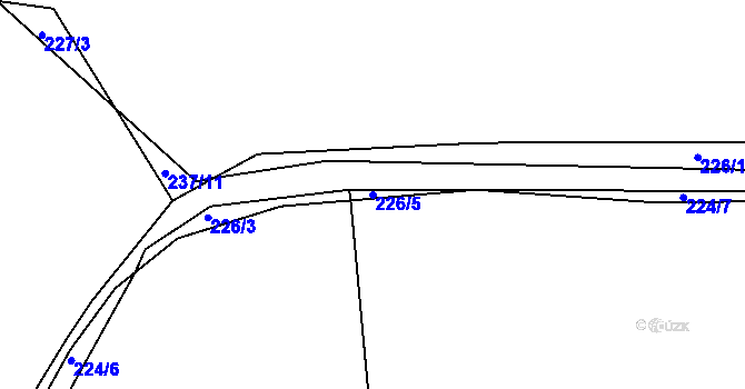 Parcela st. 226/5 v KÚ Brod u Příbramě, Katastrální mapa