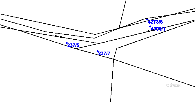 Parcela st. 237/7 v KÚ Brod u Příbramě, Katastrální mapa