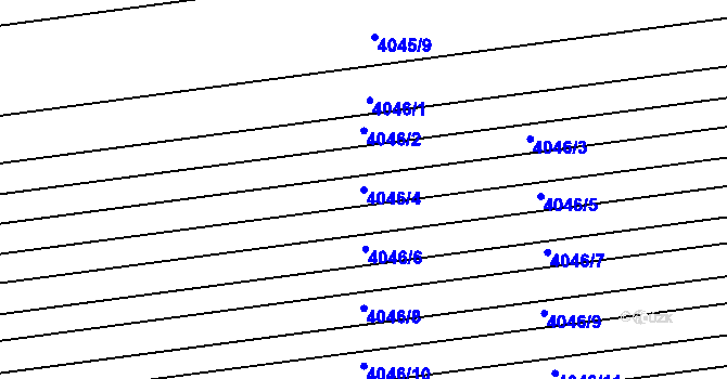Parcela st. 4046/4 v KÚ Brod nad Dyjí, Katastrální mapa