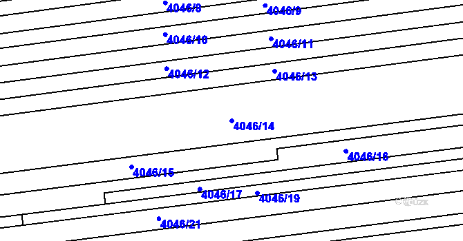Parcela st. 4046/14 v KÚ Brod nad Dyjí, Katastrální mapa