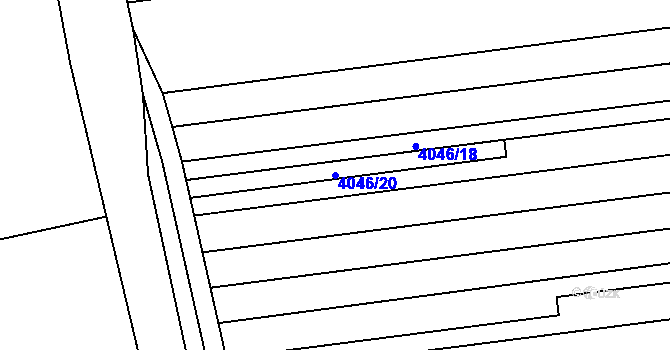 Parcela st. 4046/20 v KÚ Brod nad Dyjí, Katastrální mapa