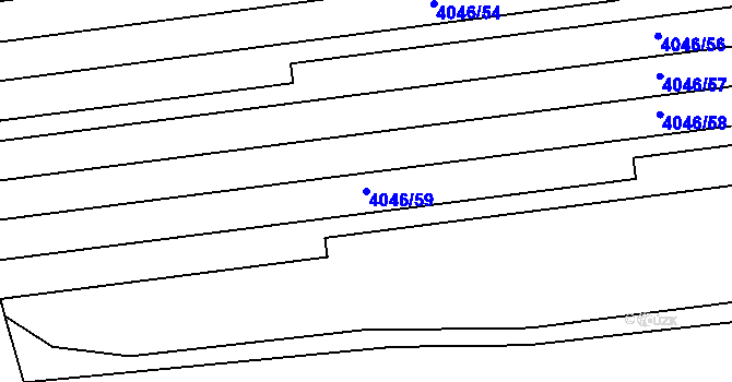 Parcela st. 4046/59 v KÚ Brod nad Dyjí, Katastrální mapa