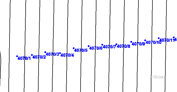 Parcela st. 4070/6 v KÚ Brod nad Dyjí, Katastrální mapa