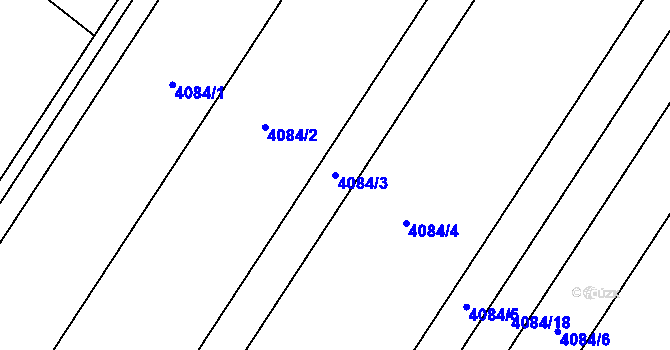 Parcela st. 4084/3 v KÚ Brod nad Dyjí, Katastrální mapa