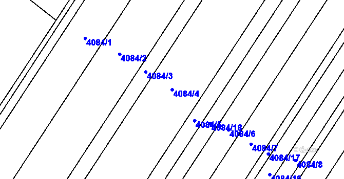Parcela st. 4084/4 v KÚ Brod nad Dyjí, Katastrální mapa