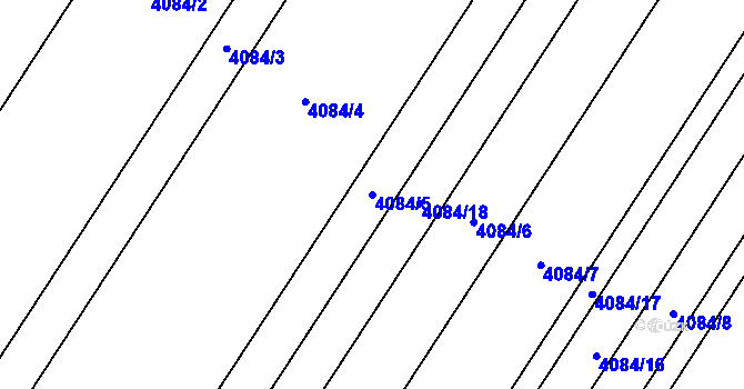 Parcela st. 4084/5 v KÚ Brod nad Dyjí, Katastrální mapa