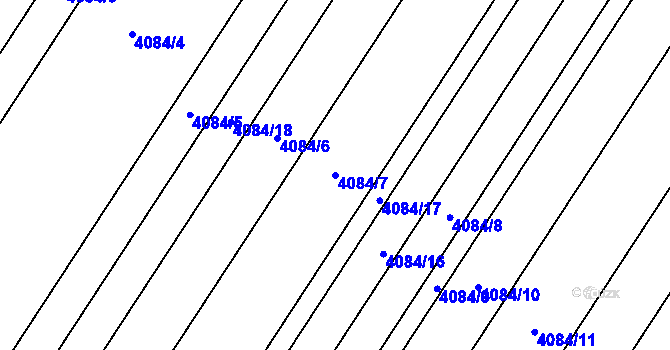 Parcela st. 4084/7 v KÚ Brod nad Dyjí, Katastrální mapa