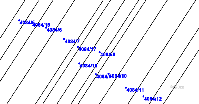 Parcela st. 4084/8 v KÚ Brod nad Dyjí, Katastrální mapa