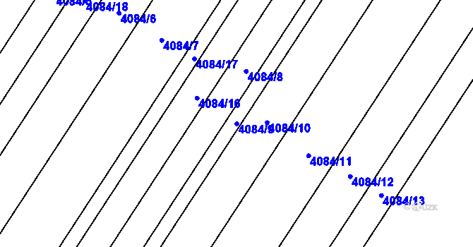 Parcela st. 4084/9 v KÚ Brod nad Dyjí, Katastrální mapa