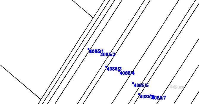 Parcela st. 4085/2 v KÚ Brod nad Dyjí, Katastrální mapa