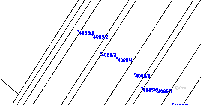 Parcela st. 4085/3 v KÚ Brod nad Dyjí, Katastrální mapa