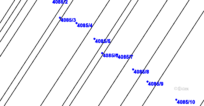 Parcela st. 4085/6 v KÚ Brod nad Dyjí, Katastrální mapa