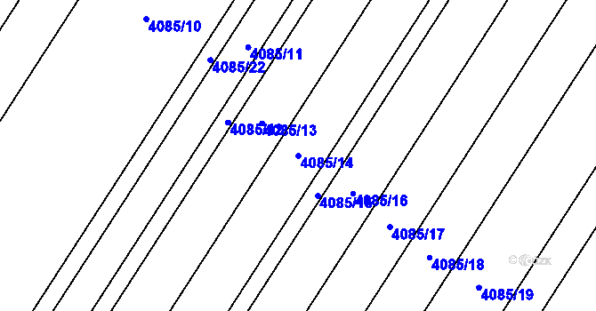 Parcela st. 4085/14 v KÚ Brod nad Dyjí, Katastrální mapa