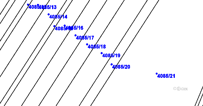 Parcela st. 4085/19 v KÚ Brod nad Dyjí, Katastrální mapa