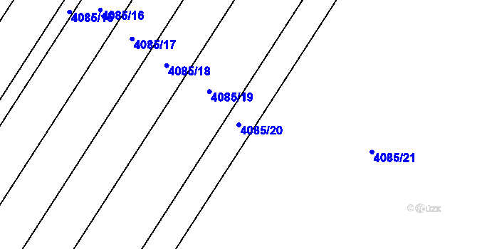 Parcela st. 4085/20 v KÚ Brod nad Dyjí, Katastrální mapa